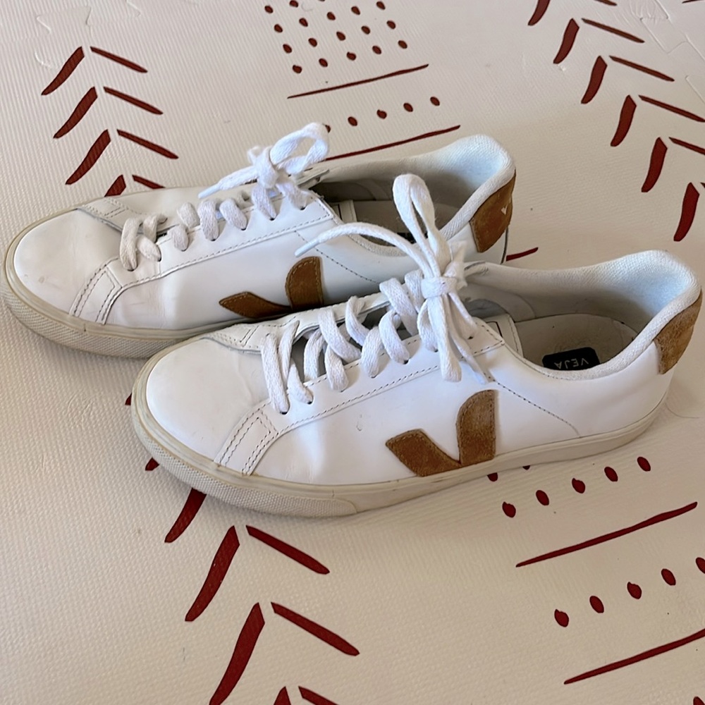 Vejas Size 7 Esplar Sneakers White & Camel